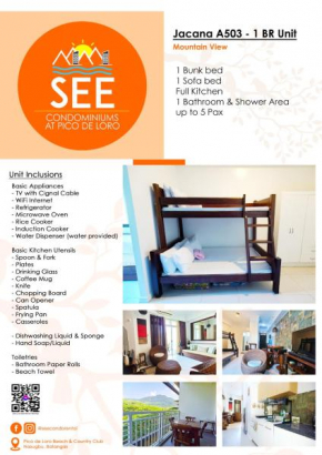 Jacana 503A at Pico de Loro Beach and Country Club by SEE Condominiums